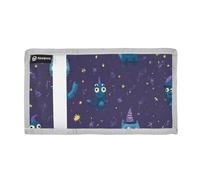 aidingzhi Magic Purple Cute Cats trifold slim wallet for men gifts for young Trendy sturdy slim wallet for men with lanyard Christmas presento