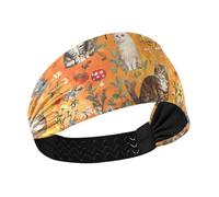 aidingzhi Mighty Manx Cats Orange no slip running headband Elastic hairband for Running make up Workouts Workouts