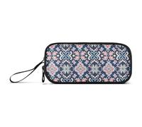 aidingzhi Moroccan Style Floral Patterns Nylon Pencil Bags For Kids Large Capacity Pencil Case For Teen Stationery for High School Teen Girls