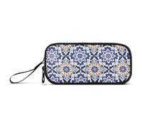 aidingzhi Moroccan Style Floral Patterns Nylon School Pencil Bag Big Capacity Pencil Cases For College Stationery Organizer for Elementary Women