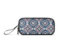 aidingzhi Moroccan Style Floral Patterns Nylon Teen Pencil Bag Large Capacity Slot Pencil Case Stationery Organizer for Elementary Nurse