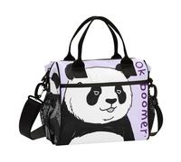 aidingzhi Ok Boomer Panda Lunch Bags for Women Sturdy Lunch Bag Tote Bag with Shoulder Strap Family College S