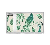 aidingzhi Oliver Jeffers Style Peacock Jade trifold wallet money clip for men for credit cards minimalistic colorful wallet money clip for men with lanyard Christmas presento