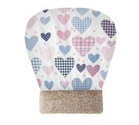 aidingzhi Patchwork Hearts Pastel Colors Cat Bed Cave Bag for Cats Pet Calming Nest Winter Soft Plush Self-Warming