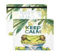 aidingzhi Pencil Box 3-Holes 3 Hole Punch for 3 Rings Binder 2 Pack Teacher College Supplies animal Green Keep Calm