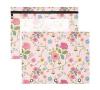 aidingzhi Pencil Box Multi-Purpose 3 Hole Punch for A4 Paper Letter 2 Pack Teacher Home Summer Flowers Beautiful