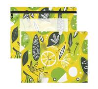 aidingzhi pencil pouches Portable Pen Holder Case for 3 Rings Binder 2 Pack Teacher College Supplies Summer Cute Doodle Drawings Fantasy Lime