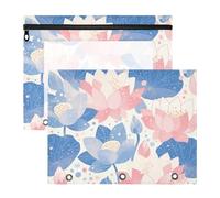 aidingzhi pencil poucheses With Zipper Plastic File Folder for A4 Paper Letter 2 Pack Students Storing School Students Teacher Supplies flower Summer Pastel