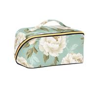 aidingzhi Peony Mint Green_72730 Toiletry Bags with dividers Essentials Toiletry Bag For Women Travel-Size Accessories