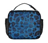 aidingzhi Portable Soft Bag Zip Pockets Lunch Box for Teens Keeps Food Warm Bag for Beach Travel Blue Leopard Print