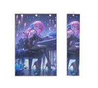 aidingzhi Purple Blue Anime Play Piano microfiber towel Waffle Pattern, Ultra-Absorbent womens golf towels with Carabiner Clip, 16"x24" Golf Accessories and Gifts for Men Women