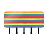 aidingzhi Rainbow Pride Flag LGBT Pride Day Month Parade LGBTQ Community Wall Key Holder with Mail Organizer & 5 Hook Self-Adhesive Hanging Home Decor Key Organizer for Doorway Doorway Doorway