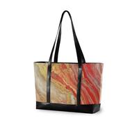 aidingzhi Red and Gold Marble Texture simple laptop purse for women with zipper large work bags for women for nurse work with diaper