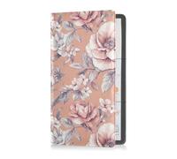 aidingzhi Retro Rustic Flowers Premium Leather Auto Registration Insurance & ID Card Holder Prefect Car Essentials Wallet for Documents, Cards, License