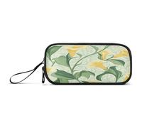 aidingzhi Retro Yellow Calla Lily Flowers Nylon Pencil Bag With Handle Large Capacity Pencil Case For Boys Stationery for Elementary Teen Boys