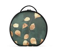 aidingzhi Rose Gold Branches Green Travel Bag with Compartments & Handle Essentials Travel Bags For Women with adjustable dividers 11 IN