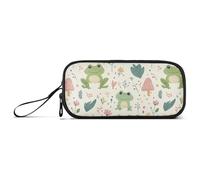 aidingzhi Safari Frogs Cute Nylon School Pencil Bags Large Capacity Zipper Mesh Pencil Case School Stationery for School Teacher, Safari Frogs Cute, 1 size, Stationery