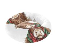 aidingzhi Scottish Highland Cattle Scarf Pet Cat Beds Anti-Slip Kitten Beds for Extra Small Size Pets Sleeping M