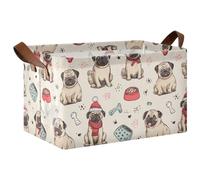 aidingzhi Sketch Cute Cartoon Dogs Baskets Fabric Storage Bins with Handles Fabric Storage Cubes for Toy, Book, and Clothes Living Room boo basket