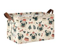 aidingzhi Sketch Style Cute Cartoon Dogs Fabric Storage Baskets Storage Organizer Bins with Handles Foldable Storage Boxes for Toy, Book, and Clothes Living Room boo basket