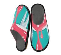 aidingzhi Slipper For Women Indoor Slippers Womens Slipper Memory Foam House Shoes For Room Slippers, Graffiti Art Snowflakes, 5.5/6