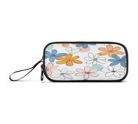 aidingzhi Small Doodle Flowers Nylon Pencil Bag School Large Capacity Pencil Cases For College Stationery for Elementary Girls
