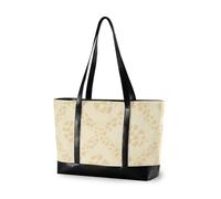 aidingzhi Soft Yellow Leopard Print Checkered Pattern Large Capacity totes for women with zipper canvas tote for teacher with diaper