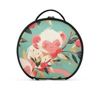 aidingzhi Spring Color Cute Monkey Makeup Bag Vertical Free-Standing Zipper Case Cosmetic Makeup Bag with adjustable dividers 11 IN
