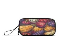 aidingzhi Squash Maroon Colorful Nylon Pencil Cases For College Students High Capacity Pencil Case For Teen Stationery Bag for College Teacher