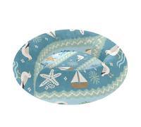 aidingzhi Summer Blue Waves Pet Cat Bed Calming Anti Anxiety Dog & Cat Cushion for Small Size Pets Sleeping M