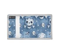 aidingzhi Surrealism Pirates Baby Blue trifold billfold for male minimalistic sturdy billfold with lanyard Christmas presento