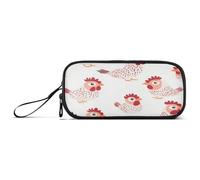 aidingzhi Sweet Chickens Nylon Pencil Bags For Teen High Capacity Big Pencil Case With Zipper Stationery Bag for Middle School Man