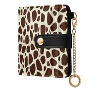 aidingzhi Trendy Ladies Premium Foldable Wallet Unique Premium PU Leather Wallet for Woman Girl-Giraffe Skin Print Brown