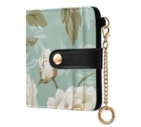 aidingzhi Trendy Women's Leather Folding Wallet Convenient Premium PU Leather Wallet for Women-Peony Mint Green_72730