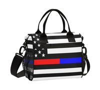 aidingzhi Usa Flag American Honoring Firefighter Adult Lunch Box Portable Big Lunch Boxman Lunch Box with Shoulder Strap Woman Kitchen M