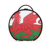 aidingzhi Wales Flag Welsh National Dragon Travel Bag Vertical Free-Standing Essentials Travel Bags For Women with adjustable dividers 11 IN