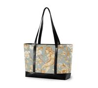 aidingzhi William Morris Style Mermaid Marigold modern bag for women 14 inch with zipper work bag with laptop for travel with diaper