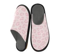 aidingzhi Womens Slippers Indoor Slippers Memory Foam Slipper Shoes House Slipper Bed For Women, Soft Pink Leopard Print, 5.5/6