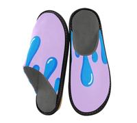 aidingzhi Womens Slippers Slippers For Women Indoor Ladies Memory Foam House Shoes For Woman Cozy House, Graffiti Art Blue Purple, 4-5