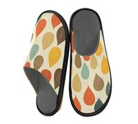 aidingzhi Womens Slippers Slippers For Women Indoor Sleepers s Womens House Cozy Women'S Slippers, Vintage Raindrops, 4-5