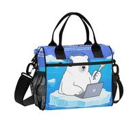 aidingzhi Working Polar Bear Lunch Box for Men Thermal Lunch Pack with Shoulder Strap Teachers School M