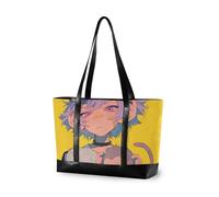 aidingzhi Yellow Monkey Anime modern womens laptop tote bag with zipper 14inch tote bag for Travel Essentials Beach Gifts Birthday Gifts for Women with