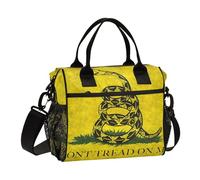 aidingzhi Yellow Snake Don't Tread on Me Flag Lunch Bags for Men Large Lunch Pack with Shoulder Strap Boys College S
