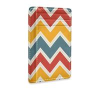 aidingzhi Zigzag Pattern Cloud White Red Blue leather womens slim wallet with money clip RFID Blocking credit card holder for Men and Women