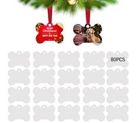 AiDiYGECO 80 Pcs Sublimation Keychain, Bone, Large
