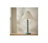 AIDNI Blue Bobbin Mango Wood Table Lamp Base Lamp Base for Creating Your Own Lighting Look 44cm