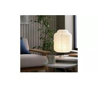 AIDNI Boulle Japonais Steel Paper Table Lamp White - Large and Light as a Cloud, Taking Its Inspiration from Japanese Paper Lanterns, Our Boulle Japonais Table Lamp Makes a Serene Statement - 37cm