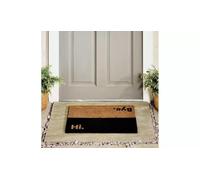 AIDNI Hi Bye Welcome Doormat, Natural Coir, 40 x 60 cm