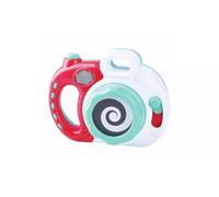 AIDNI My First Camera Toy for Toddlers, Red and Mint Green, Pretend Play Baby Camera with Handle