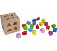 AIDNI PlaySmart Wooden Shape Sorter Cube, Educational Sorting Toy with Colourful Geometric Blocks, Early Learning Development Toy
